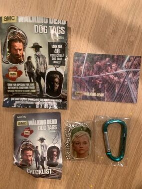 The Walking Dead Teal Carabiner with Collectible Dog Tag